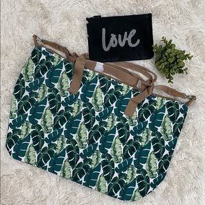 DSW Kellie & Katie Weekender Bag 🌴 Green & Tan